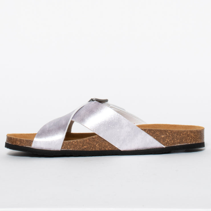 Plakton Gina Luna Silver sandal inside. Size 45 womens shoes