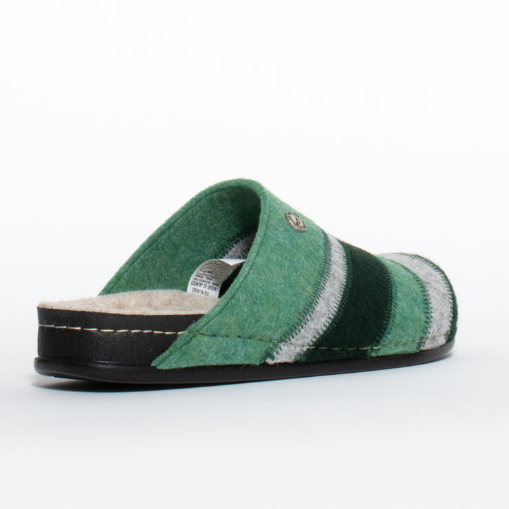 Dr Feet Hannah Green Multi Slipper back. Size 44 womens shoes