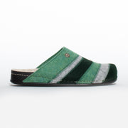 Dr Feet Hannah Green Multi Slipper side. Size 42 womens shoes