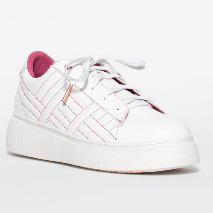 Gelato Hendrix White Pink front. Size 43 women's sneakers