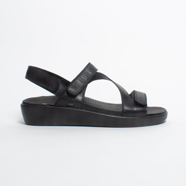 Pure Comfort Black Sandal side. Size 42 womens shoes
