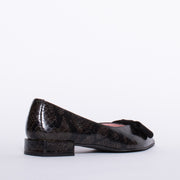 Dansi Henio Black Snake Print Shoe back. Size 44 womens shoes