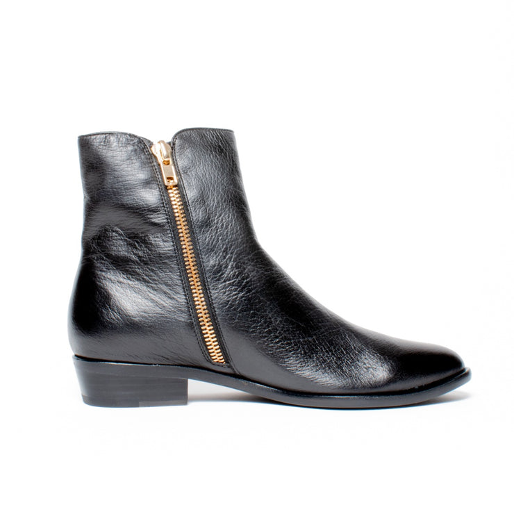 Django and Juliette Indira Black Ankle Boot side. Size 42 womens shoes