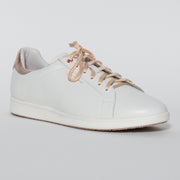 Frankie4 Jackie III White Rose Gold Lizard Sneaker front. Size 11 womens shoes