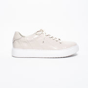 Jesper Egret Patent Sneaker side. Size 42 womens shoes