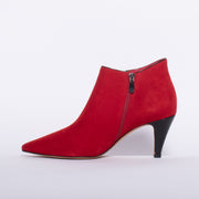 KatieNMe Josie Red Suede Ankle Boot inside. Size 45 womens shoes