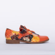 Django and Juliette Kotty Orange Mix Patent Shoe side. Size 42 womens shoes 