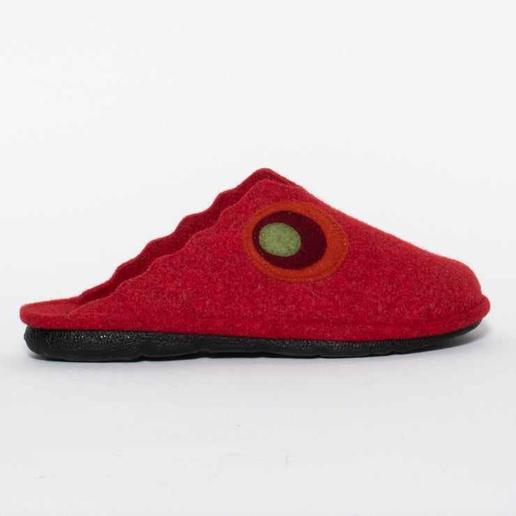 Westland Lille 101 Red slippers side. Size 42 women’s slippers