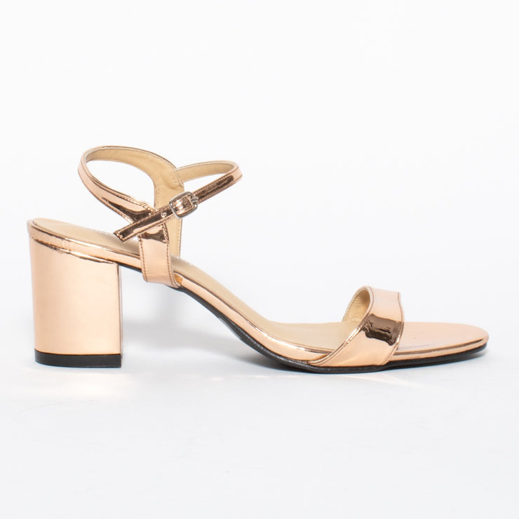 Lavish and Squalor Liquid Rose Gold Sandal side. Size 42 womens shoes