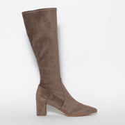 Point Pop Long Taupe Suede side. Size 10 women’s boots