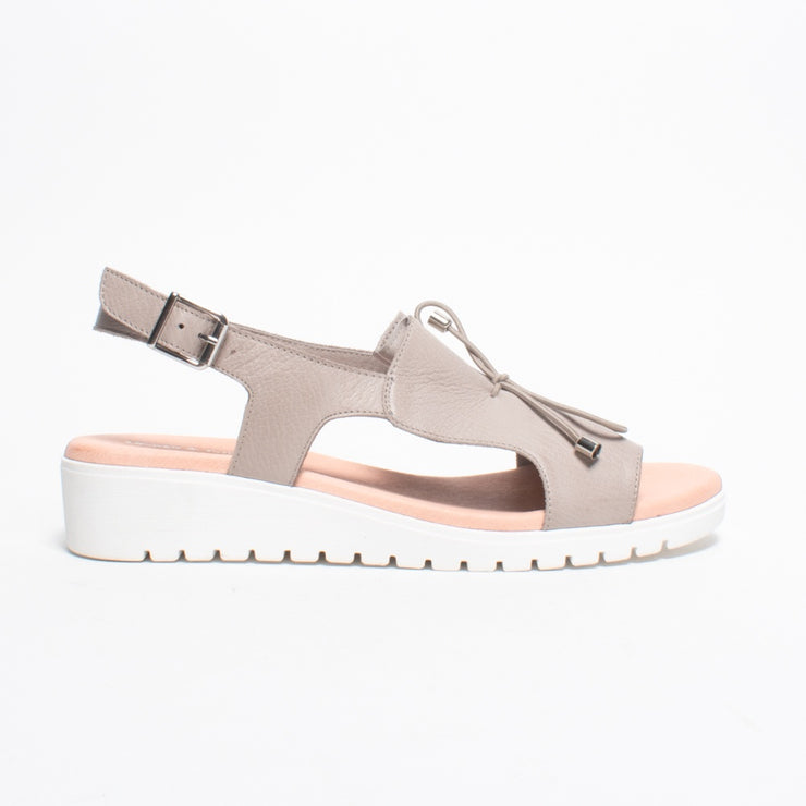Django and Juliette Malika Smoke White Sole Sandal side. Size 42 womens shoes