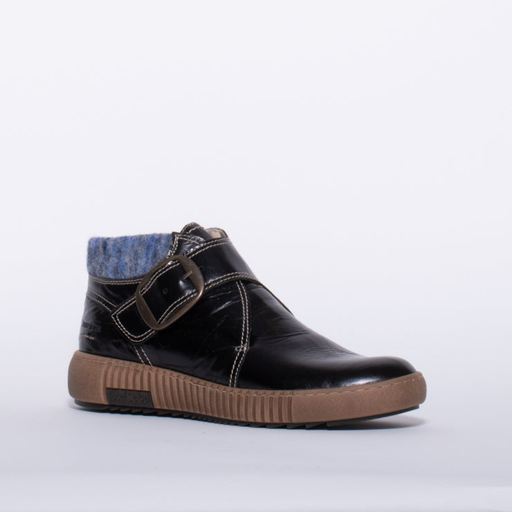 Josef Seibel Maren 25 Black Ankle Boot front. Size 43 womens shoes