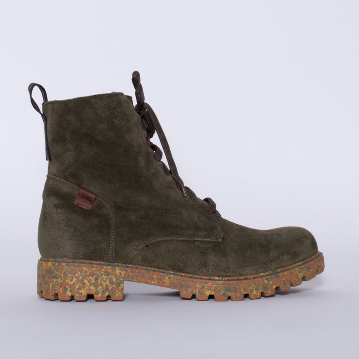 Josef Seibel Marta 02 Olive Ankle Boot side. Size 42 womens shoes