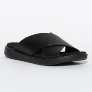 Cassini Martina Black Black Sole Sandal front. Size 43 womens shoes