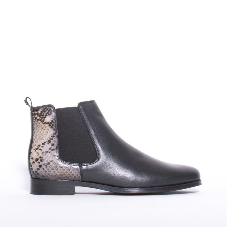 Pinto di Blu Mia Black Print Ankle Boot side. Size 42 womens shoes