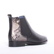 Pinto di Blu Mia Black Print Ankle Boot back. Size 44 womens shoes