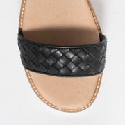 CBD Mikanos Black Weave Sandal toe. Size 42 womens shoes