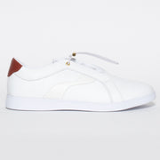 Hush Puppies Monroe White side. Size 10 women's sneaker