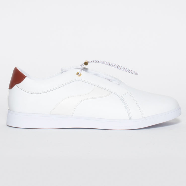 Hush Puppies Monroe White side. Size 10 women's sneaker