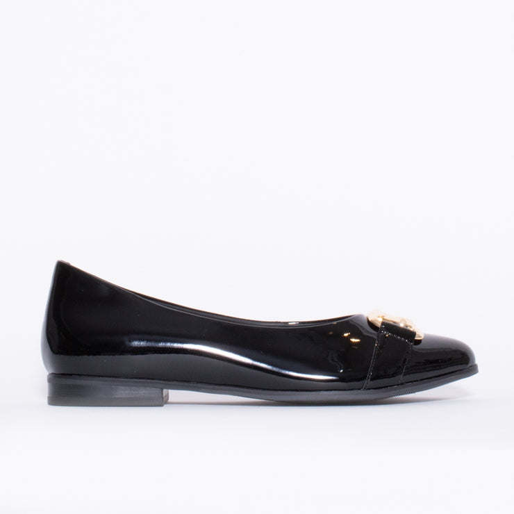 Ziera Ossa Black Patent Shoe side. Size 42 womens shoes