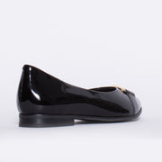Ziera Ossa Black Patent Shoe back. Size 44 womens shoes