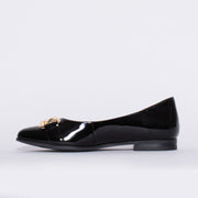Ziera Ossa Black Patent Shoe inside. Size 42 womens shoes