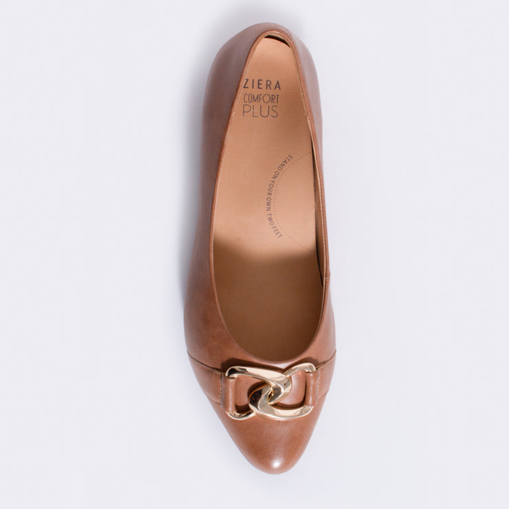 Ziera Ossa Tan Leather Shoe top. Size 43 womens shoes
