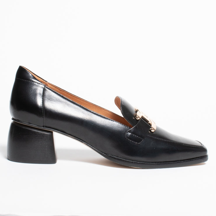 Bresley Paddle Black Smooth Loafer Shoe side. Size 42 womens shoes