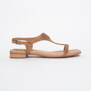 Django and Juliette Parah Tan Sandals side. Size 42 womens shoes