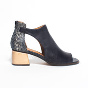 Bresley Pennie Navy Squaw Sandal side. Size 42 womens shoes