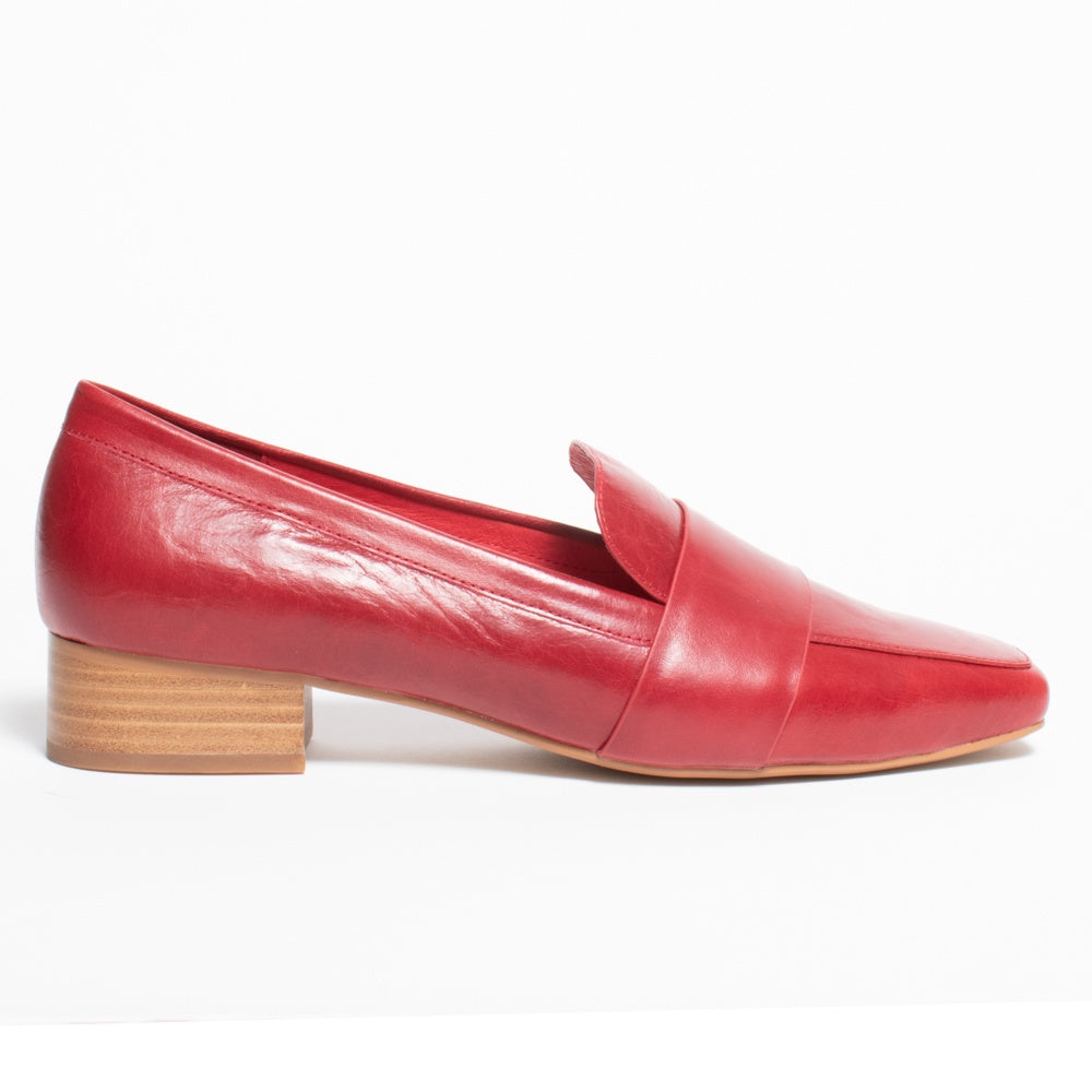 Bresley Pepper Red Loafer Shoe | Womens Big EU Sizes 42 43 44 45 46 ...
