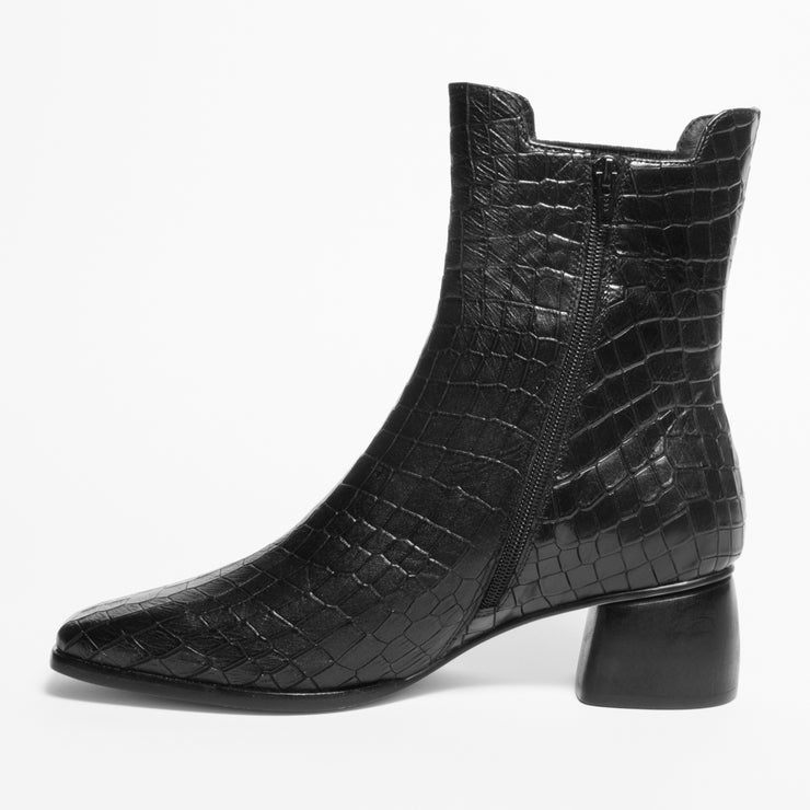 Bresley Perri Black Croc Print Ankle Boot inside. Size 45 womens shoes