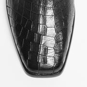 Bresley Perri Black Croc Print Ankle Boot toe. Size 46 womens shoes