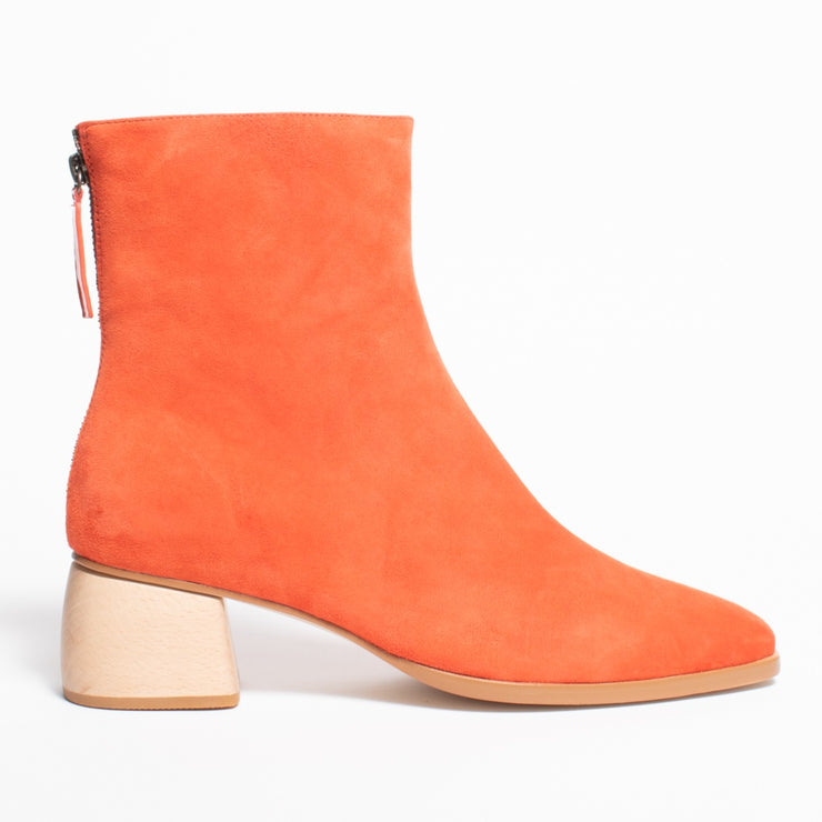 Bresley Perth Orange Suede Ankle Boot side. Size 42 womens shoes