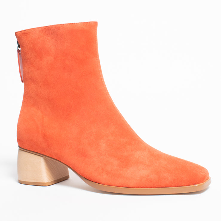 Bresley Perth Orange Suede Ankle Boot front. Size 43 womens shoes