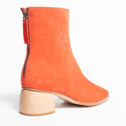 Bresley Perth Orange Suede Ankle Boot back. Size 44 womens shoes