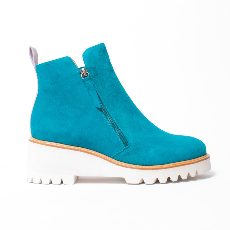 Bresley Plaza Turquoise Suede Ankle Boot side. Size 42 women shoes