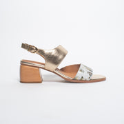 Bresley Pommel Gold Garden Sandal side. Size 42 womens shoes