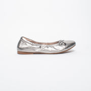 Bresley Poncho Silver Ballet Flat side. Size 42 womens shoes