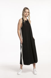 Model wearing Potential Dress Black for tall women