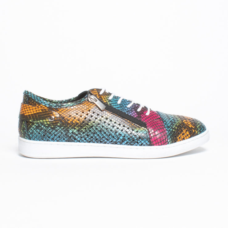 Cabello Rubee Rainbow Metal Sneaker side. Size 42 womens shoes