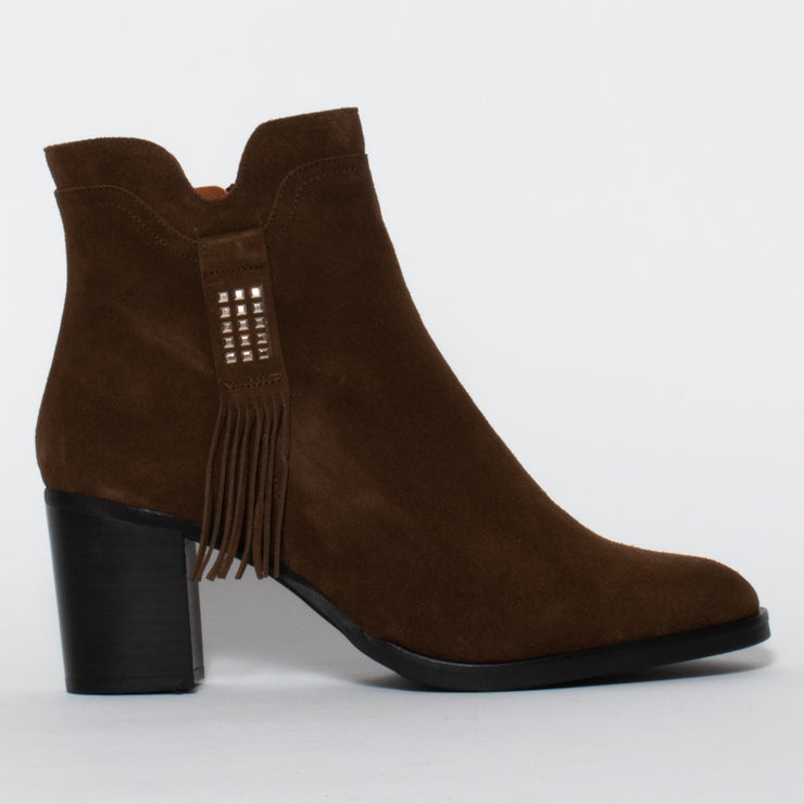 Dansi Sante Brown Suede Ankle Boots side. Size 43 women's boots