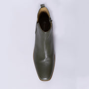 Hush Puppies Sassy Dark Olive Ankle Boots top. Size 10 womens shoes