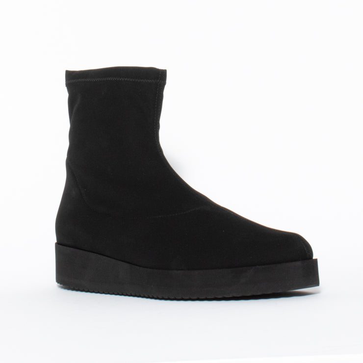 Brenda Zaro Selena Black Lycra Ankle Boot front. Size 43 women’s boots