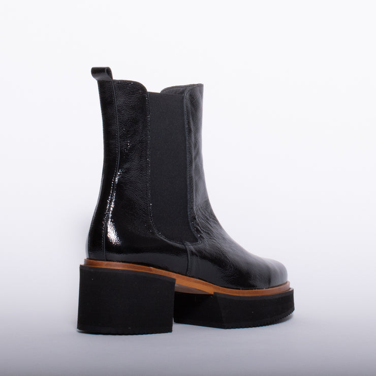 Dansi Silvino Black Ankle Boot back. Size 44 womens shoes