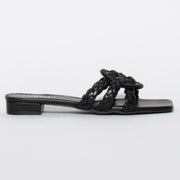Dansi Seraphina Black slides side. Size 42 womens shoes