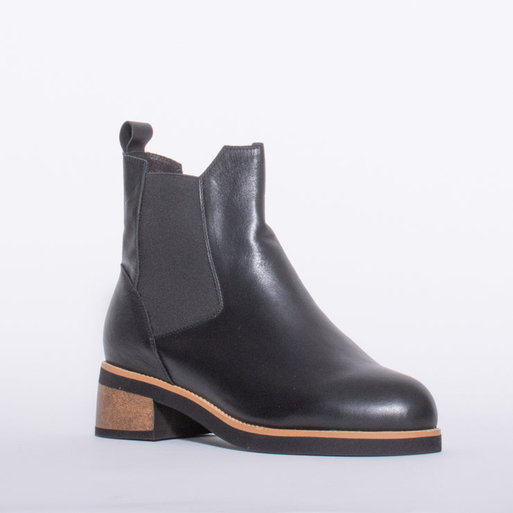Bresley Sharmi Black Ankle Boot front. Size 43 womens shoes