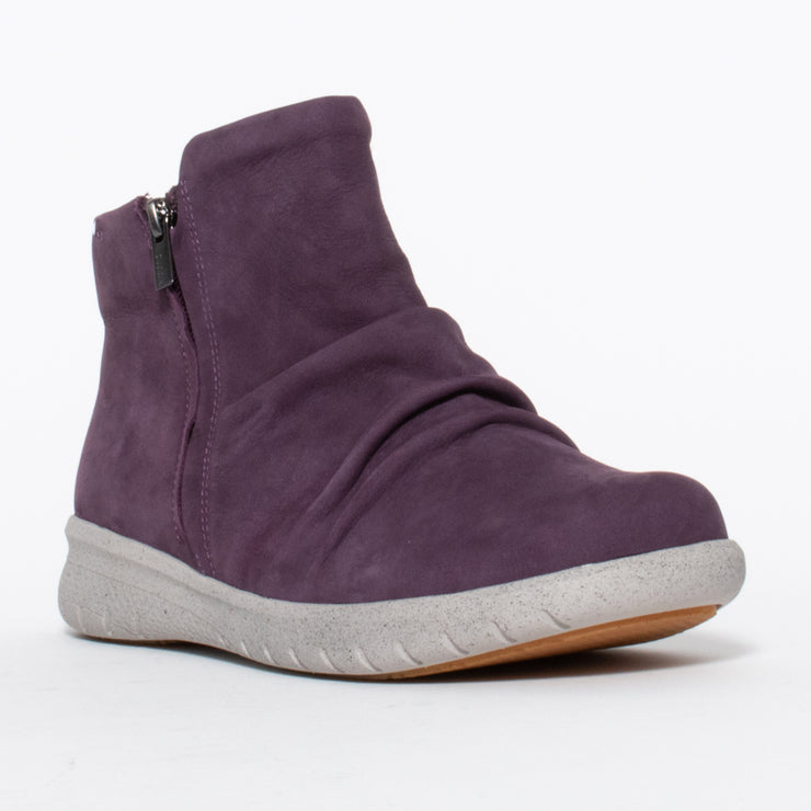 Ziera Shayne Purple Ankle Boot front. Size 43 women’s boots