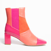 Bresley Shire Orange Mix Patent Ankle Boot side. Size 42 womens shoes 
