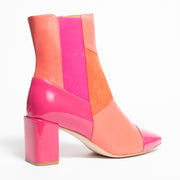 Bresley Shire Orange Mix Patent Ankle Boot back. Size 44 womens shoes 